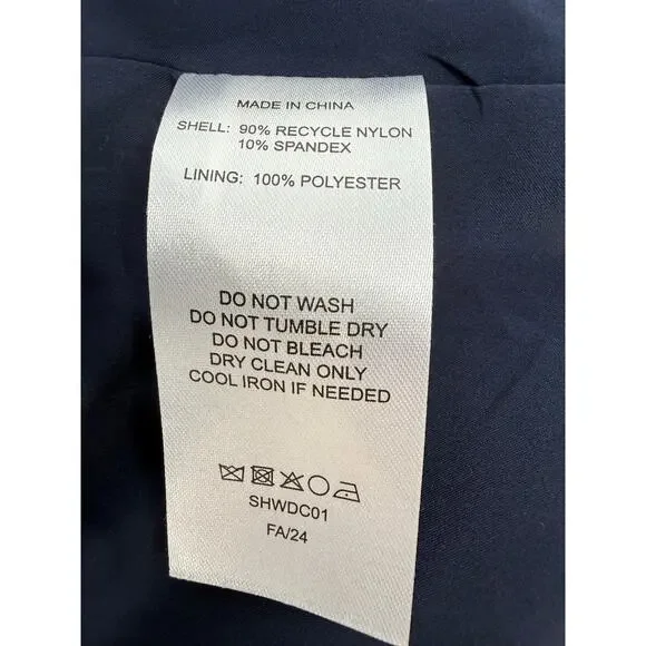 Quince Scuba Dickey Jacket in Navy Blue Cashmere Dickey Blazer Insert Size Small - Picture 9 of 16